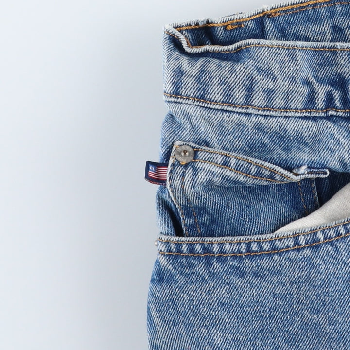 Ralph Lauren POLO JEANS COMPANY LOOSE FIT Tapered Denim Pants, Men's W32 (approx.) cotton blue type Vintage Second Hand