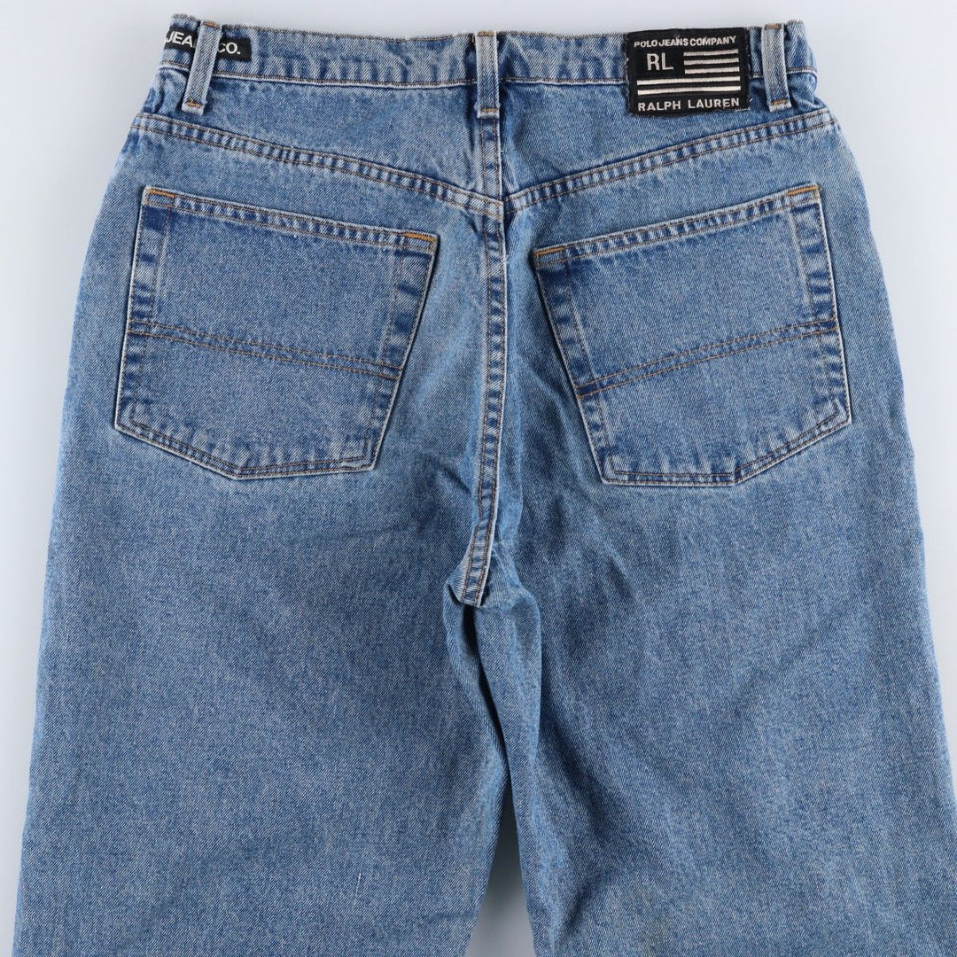 Ralph Lauren POLO JEANS COMPANY LOOSE FIT Tapered Denim Pants, Men's W32 (approx.) cotton blue type Vintage Second Hand