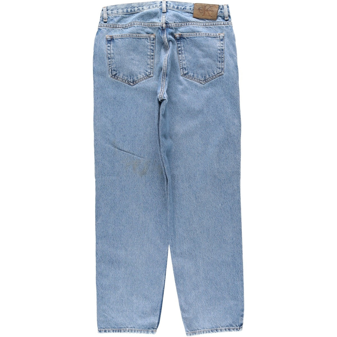 90s-00'S Calvin Klein Tapered Denim Pants, Men's Size W34 (approx.), Vintage cotton blue type Vintage Second Hand