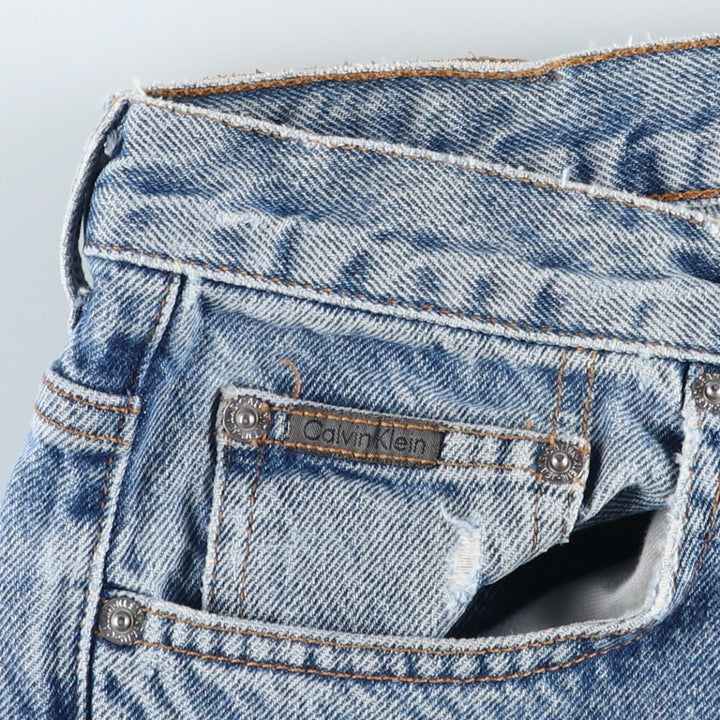 90s-00'S Calvin Klein Tapered Denim Pants, Men's Size W34 (approx.), Vintage cotton blue type Vintage Second Hand