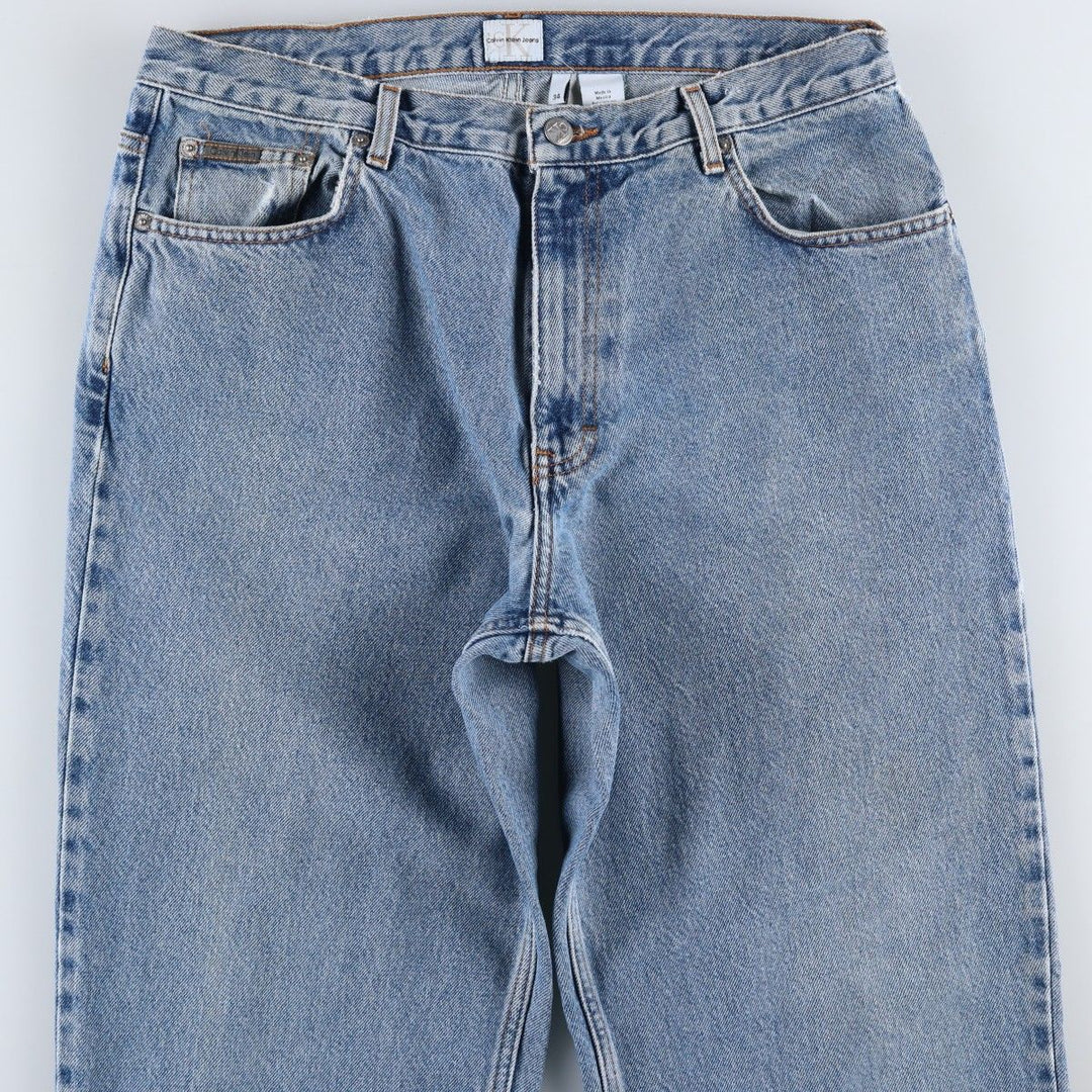 90s-00'S Calvin Klein Tapered Denim Pants, Men's Size W34 (approx.), Vintage cotton blue type Vintage Second Hand