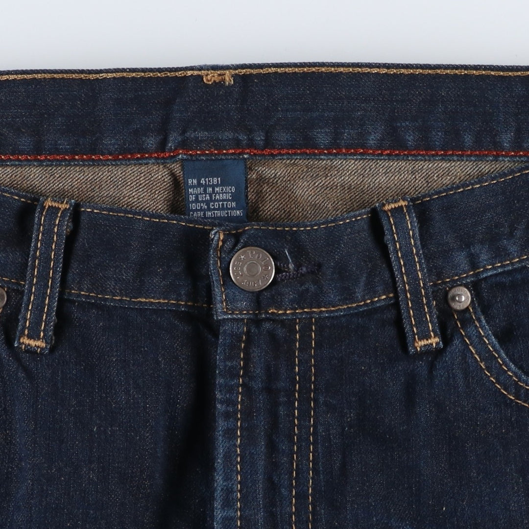 Ralph Lauren POLO RALPH LAUREN straight denim pants for men, W37 equivalent cotton Navy blue Vintage Second Hand