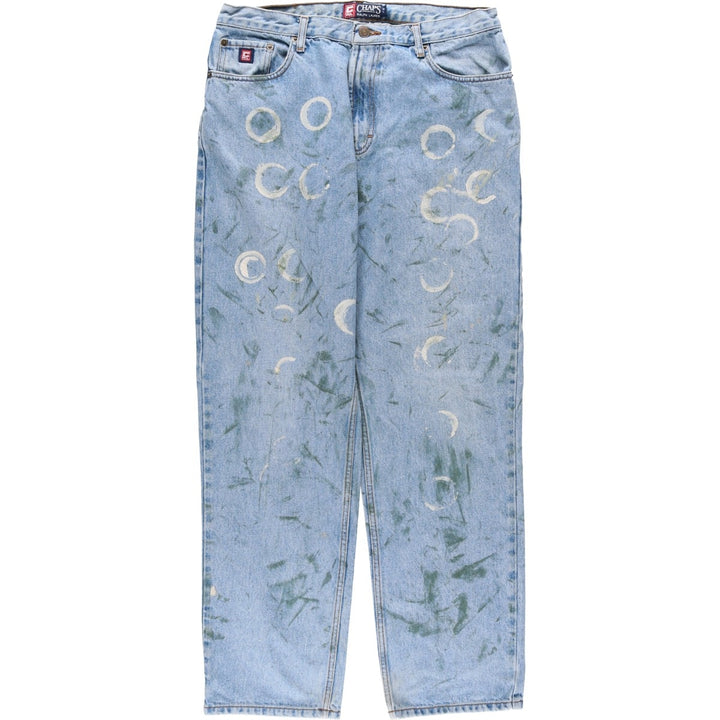 Ralph Lauren CHAPS Painted Straight Denim Pants, Men's Size W34 (approx.) cotton blue type Vintage Second Hand