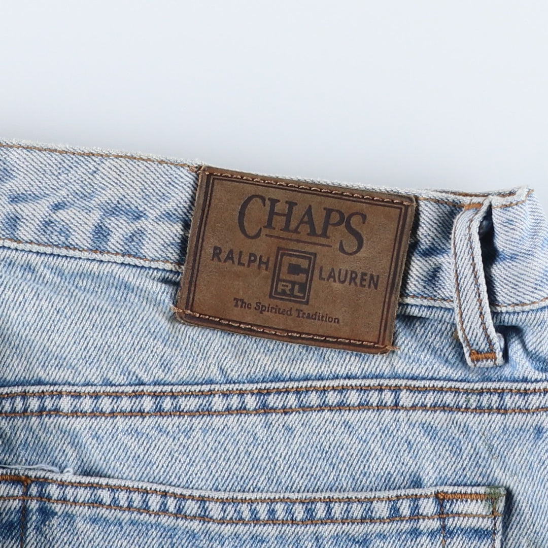 Ralph Lauren CHAPS Painted Straight Denim Pants, Men's Size W34 (approx.) cotton blue type Vintage Second Hand