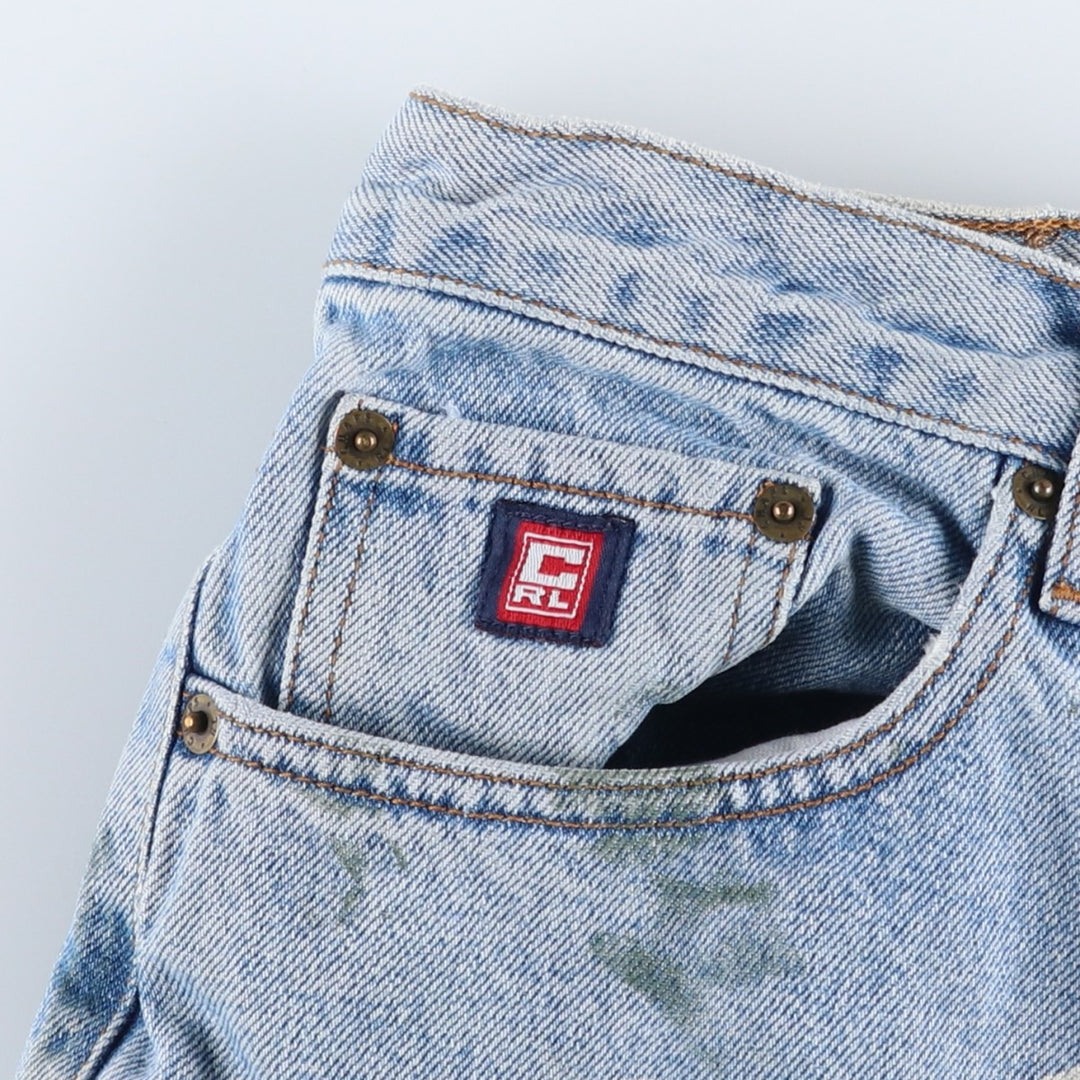 Ralph Lauren CHAPS Painted Straight Denim Pants, Men's Size W34 (approx.) cotton blue type Vintage Second Hand