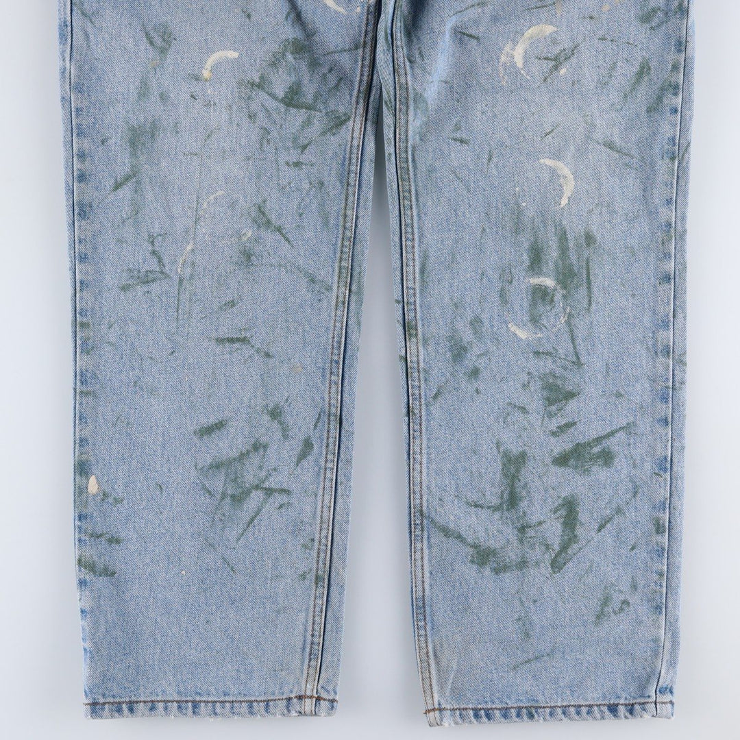 Ralph Lauren CHAPS Painted Straight Denim Pants, Men's Size W34 (approx.) cotton blue type Vintage Second Hand