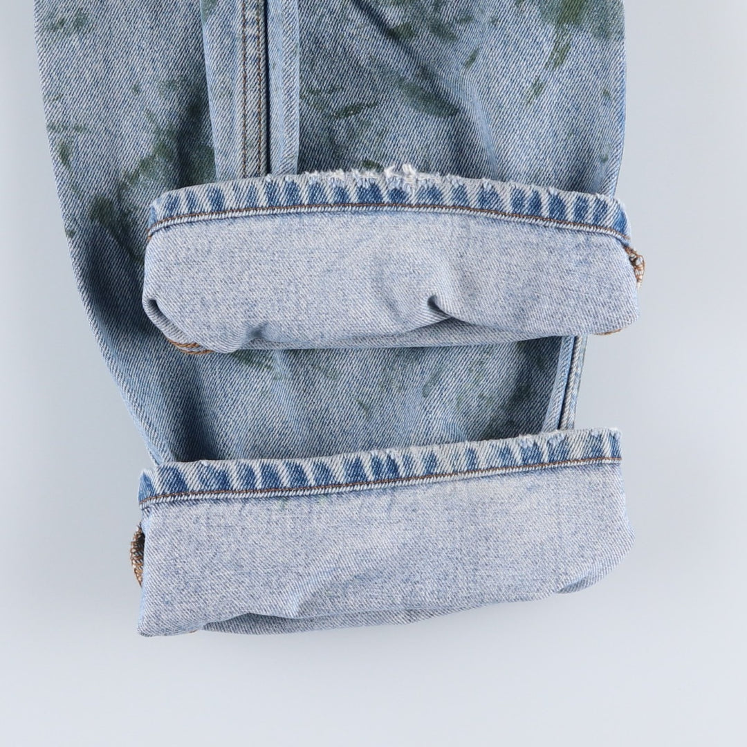 Ralph Lauren CHAPS Painted Straight Denim Pants, Men's Size W34 (approx.) cotton blue type Vintage Second Hand