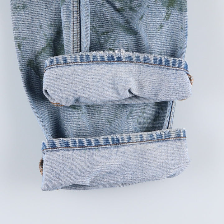 Ralph Lauren CHAPS Painted Straight Denim Pants, Men's Size W34 (approx.) cotton blue type Vintage Second Hand