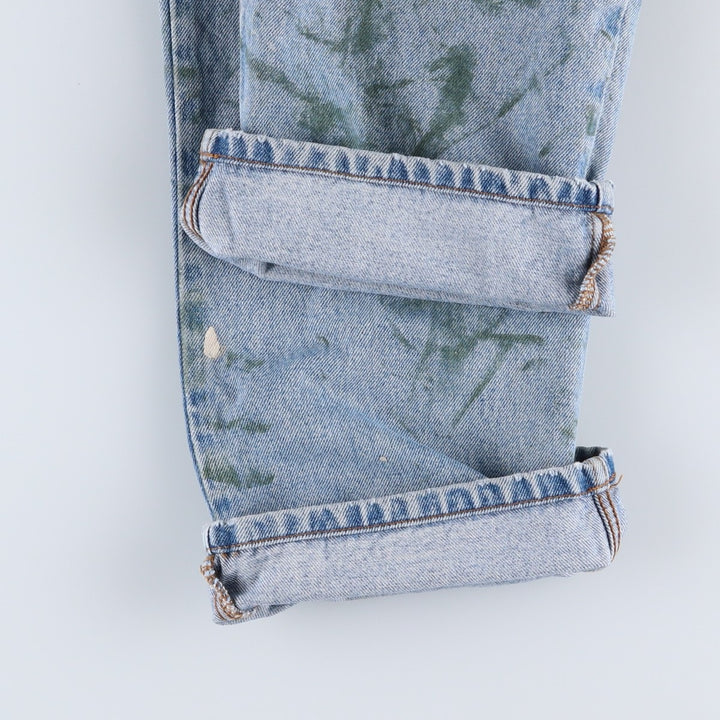Ralph Lauren CHAPS Painted Straight Denim Pants, Men's Size W34 (approx.) cotton blue type Vintage Second Hand