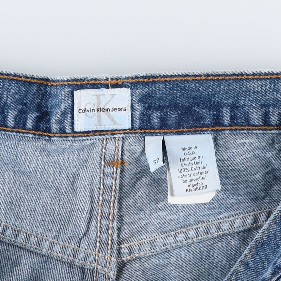 90s-00'S Calvin Klein Tapered Denim Pants, Made in USA, Men's W30 (approx.), Vintage cotton blue type Vintage Second Hand