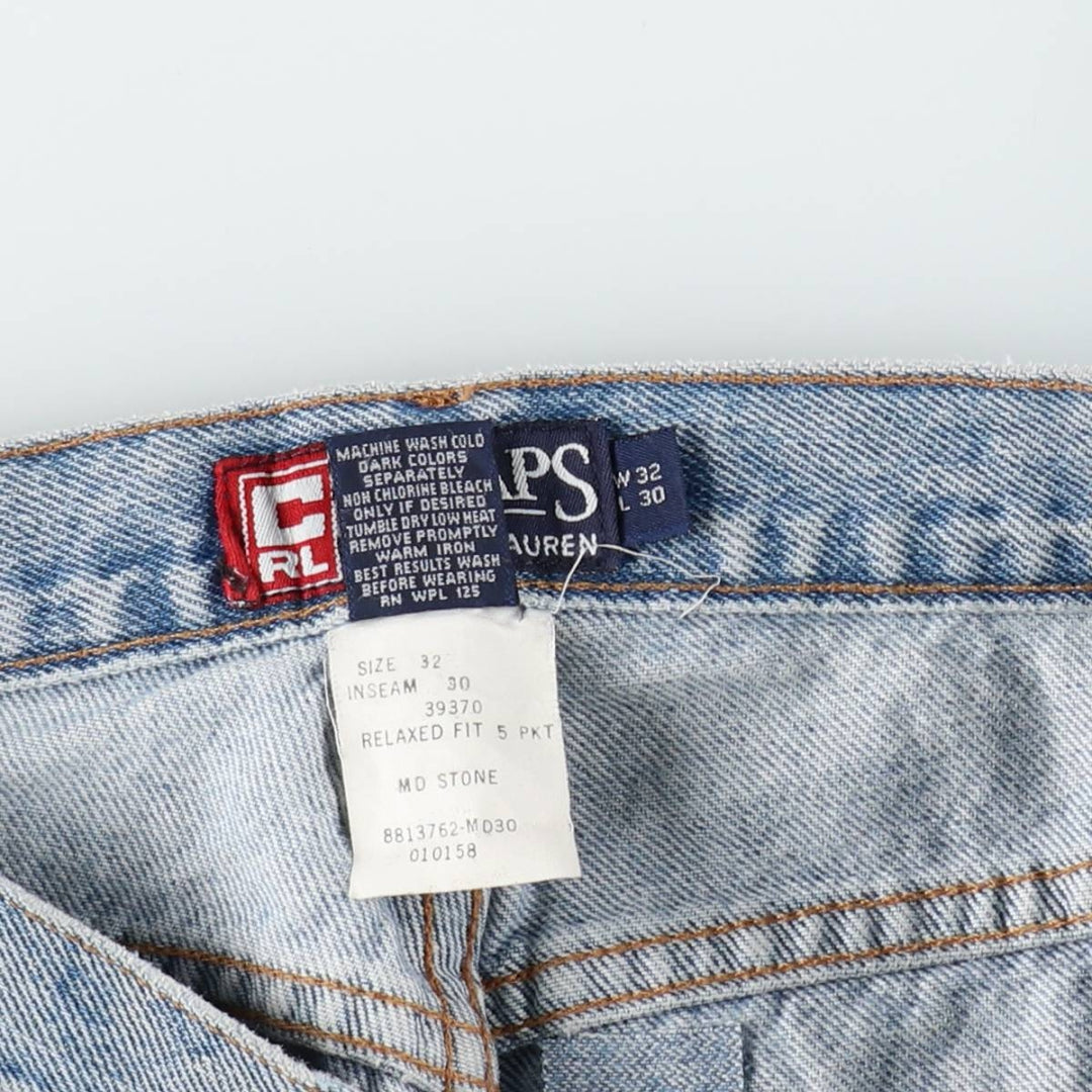 Ralph Lauren CHAPS Tapered Denim Pants, Men's W32 (approx.) cotton blue type Vintage Second Hand