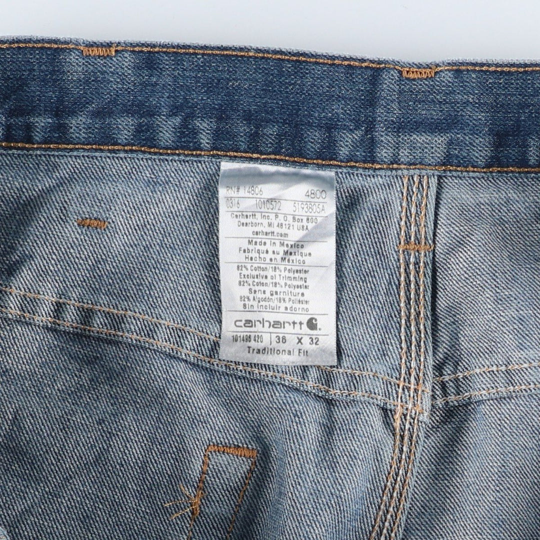 Carhartt Traditional FIT Straight Denim Pants, Men's, W36 equivalent cotton blue type Vintage Second Hand
