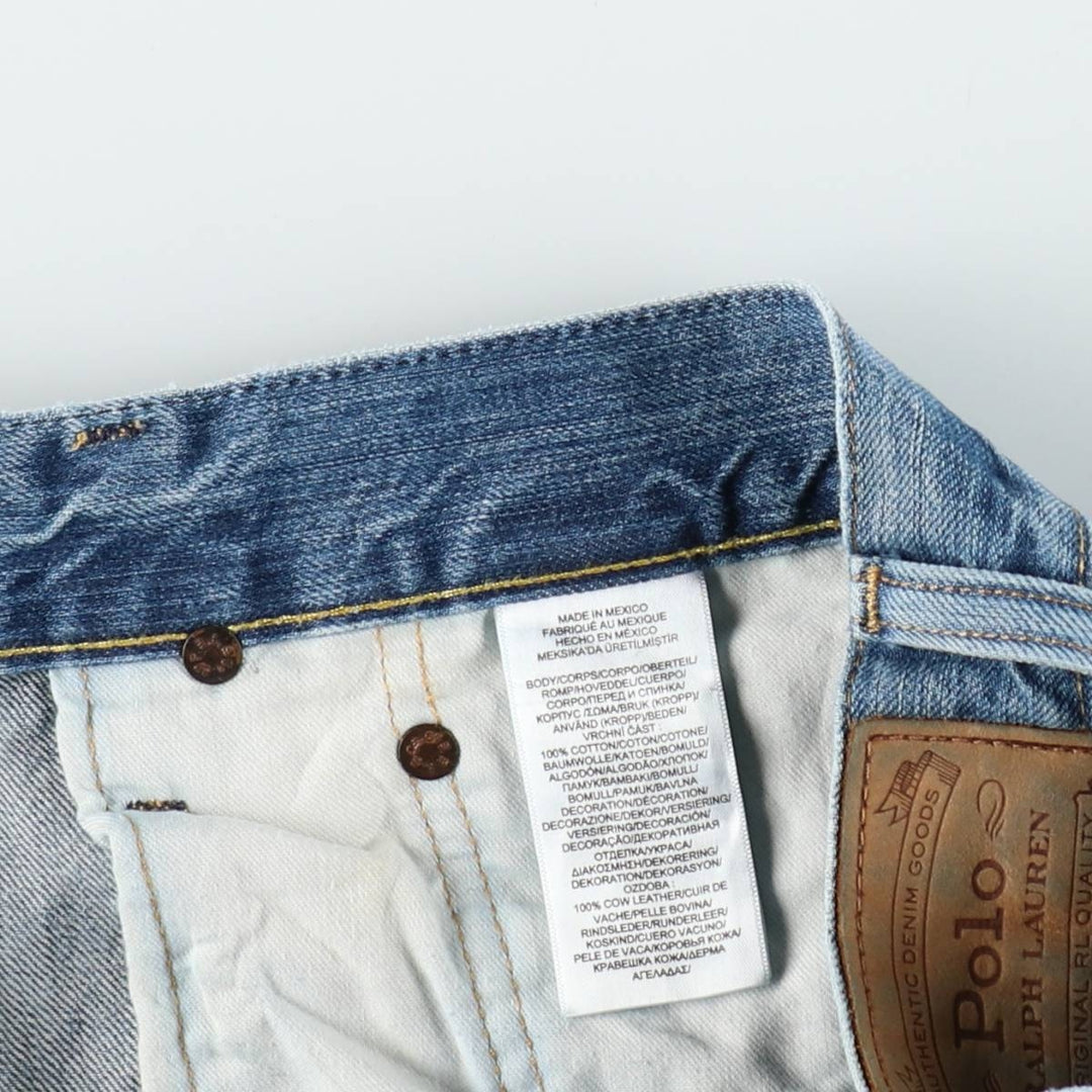 Ralph Lauren POLO RALPH LAUREN men's tapered denim pants, size W37 cotton blue type Vintage Second Hand