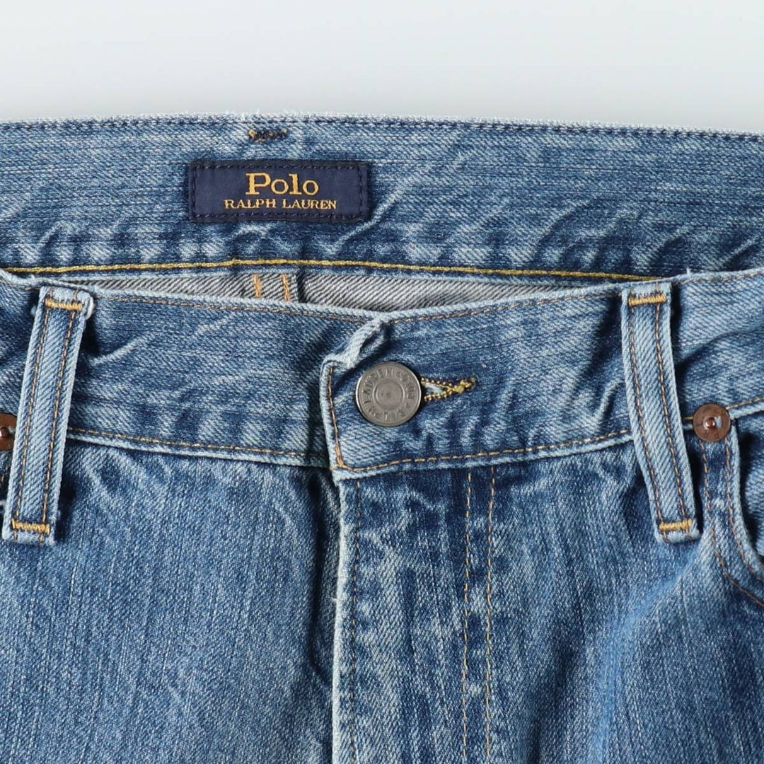 Ralph Lauren POLO RALPH LAUREN men's tapered denim pants, size W37 cotton blue type Vintage Second Hand