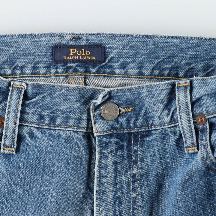Ralph Lauren POLO RALPH LAUREN men's tapered denim pants, size W37 cotton blue type Vintage Second Hand