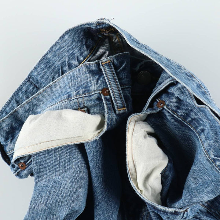 Ralph Lauren POLO RALPH LAUREN men's tapered denim pants, size W37 cotton blue type Vintage Second Hand