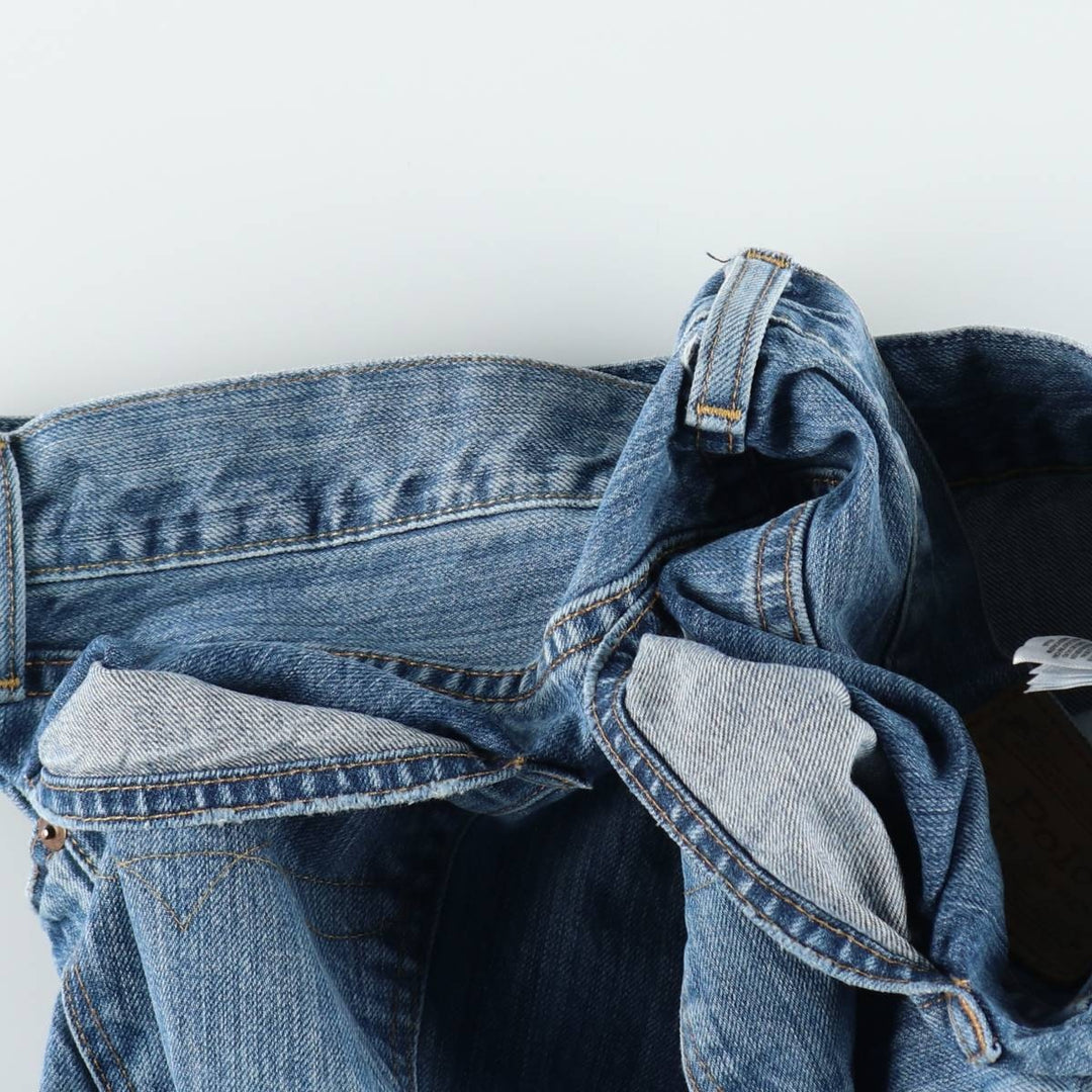 Ralph Lauren POLO RALPH LAUREN men's tapered denim pants, size W37 cotton blue type Vintage Second Hand