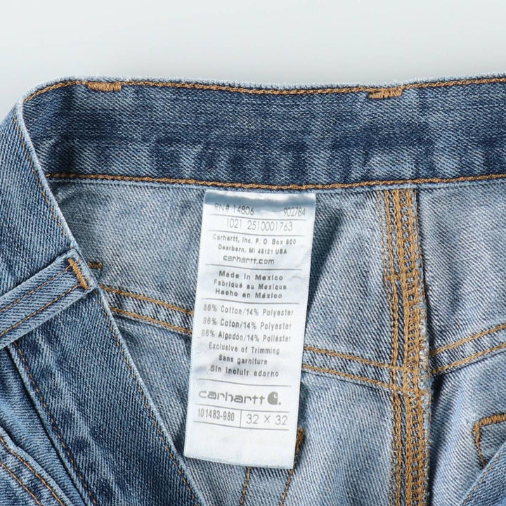 Carhartt Straight Denim Pants for Men, W34 equivalent cotton blue type Vintage Second Hand