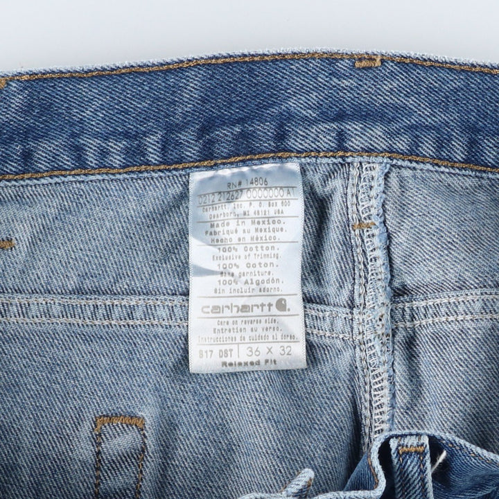 Carhartt Relaxed Fit Tapered Denim Pants for Men, W36 cotton blue type Vintage Second Hand