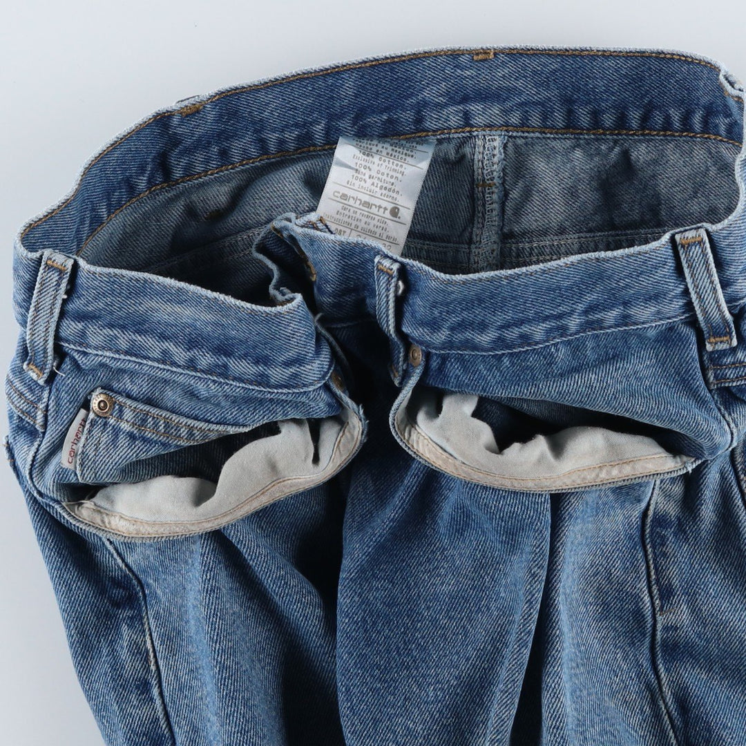 Carhartt Relaxed Fit Tapered Denim Pants for Men, W36 cotton blue type Vintage Second Hand
