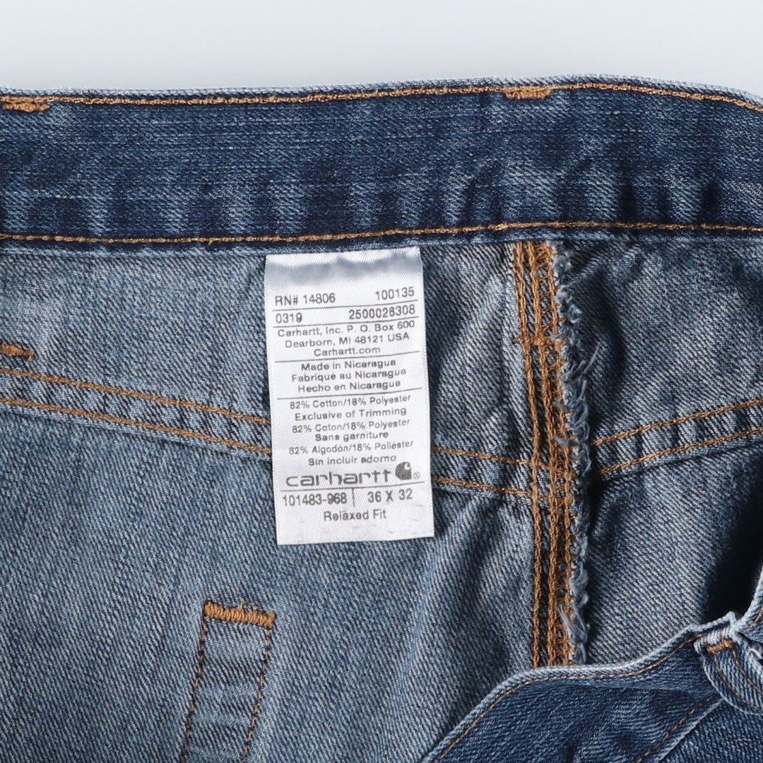 Carhartt Relaxed Fit Straight Denim Pants for Men, W37 cotton blue type Vintage Second Hand