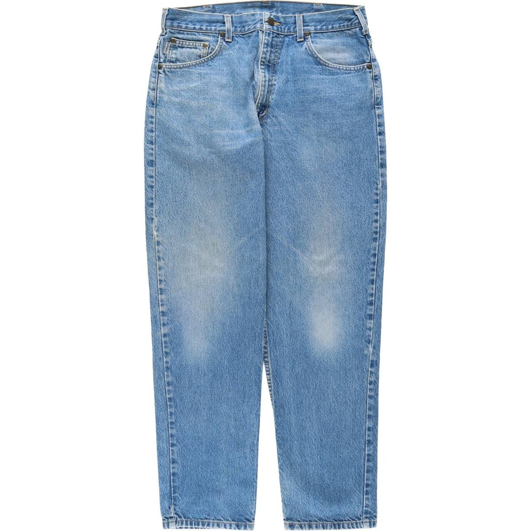 Carhartt Tapered Denim Pants for Men, W34 equivalent unclear blue type Vintage Second Hand