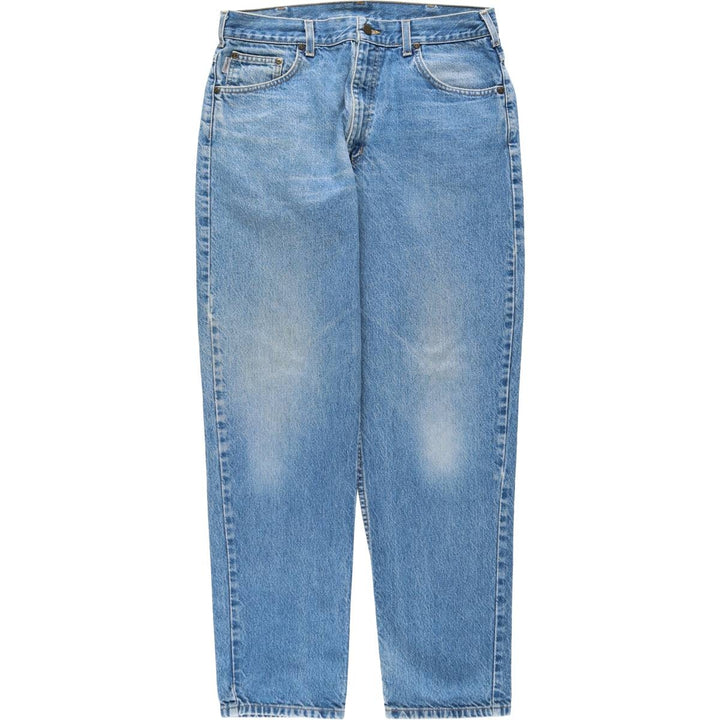 Carhartt Tapered Denim Pants for Men, W34 equivalent unclear blue type Vintage Second Hand