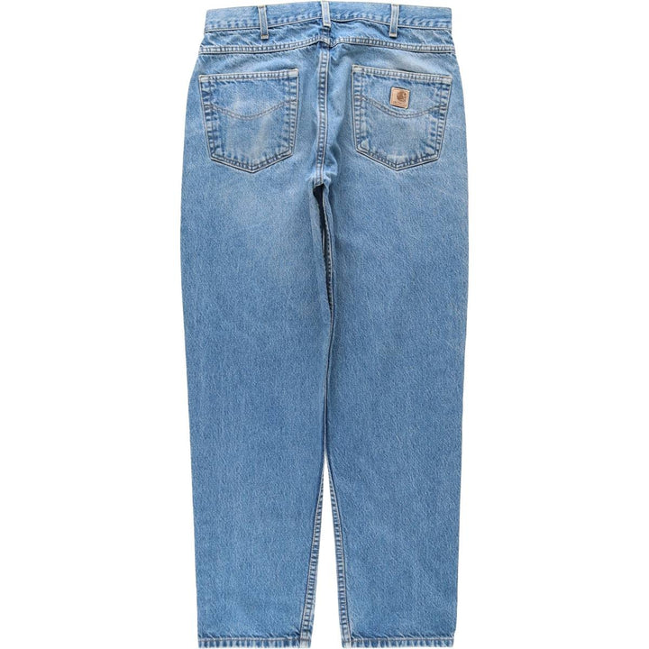 Carhartt Tapered Denim Pants for Men, W34 equivalent unclear blue type Vintage Second Hand