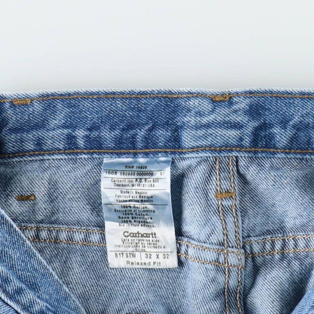 Carhartt Relaxed Fit Tapered Denim Pants for Men, W33 equivalent cotton blue type Vintage Second Hand