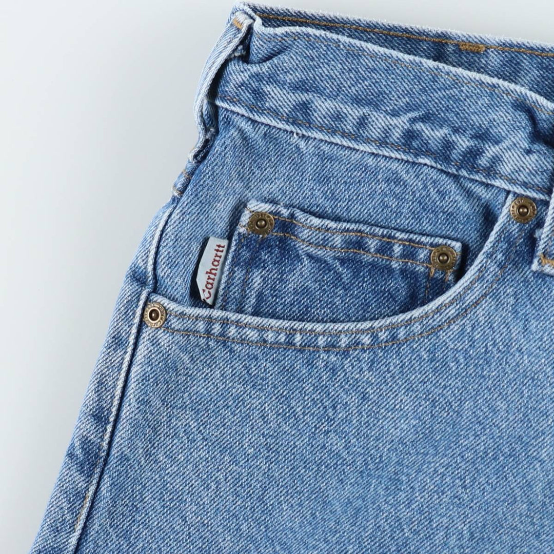 Carhartt Relaxed Fit Tapered Denim Pants for Men, W33 equivalent cotton blue type Vintage Second Hand