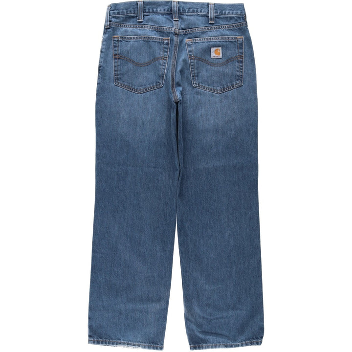 Carhartt Relaxed Fit Straight Denim Pants for Men, W33 cotton blue type Vintage Second Hand