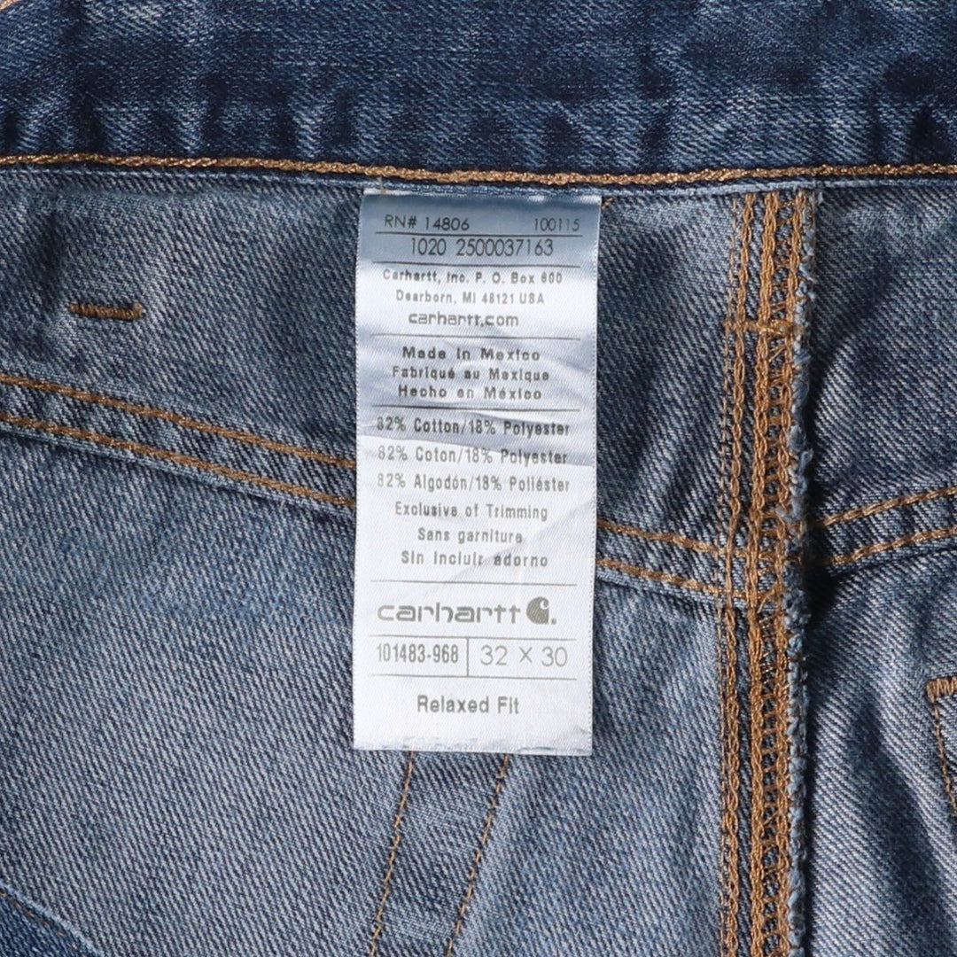 Carhartt Relaxed Fit Straight Denim Pants for Men, W33 cotton blue type Vintage Second Hand