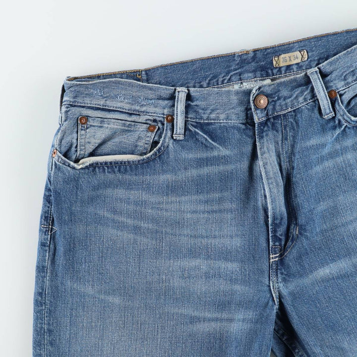 Ralph Lauren POLO RALPH LAUREN Men's Straight Denim Pants, Size W38 cotton blue type Vintage Second Hand