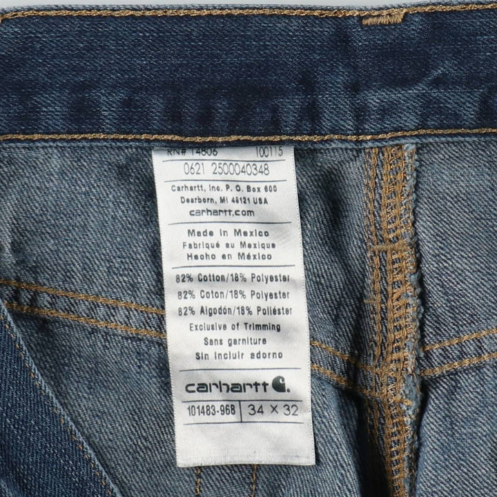 Carhartt Tapered Denim Pants for Men, W34 equivalent cotton blue type Vintage Second Hand