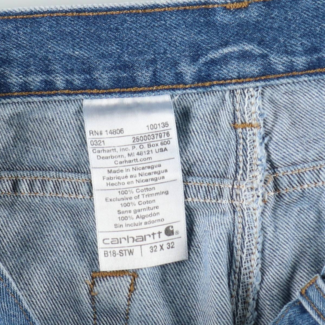 Carhartt Tapered Denim Pants for Men, W33 equivalent cotton blue type Vintage Second Hand