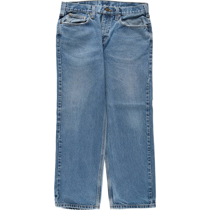Carhartt Relaxed Fit Straight Denim Pants for Men, W34 equivalent cotton blue type Vintage Second Hand