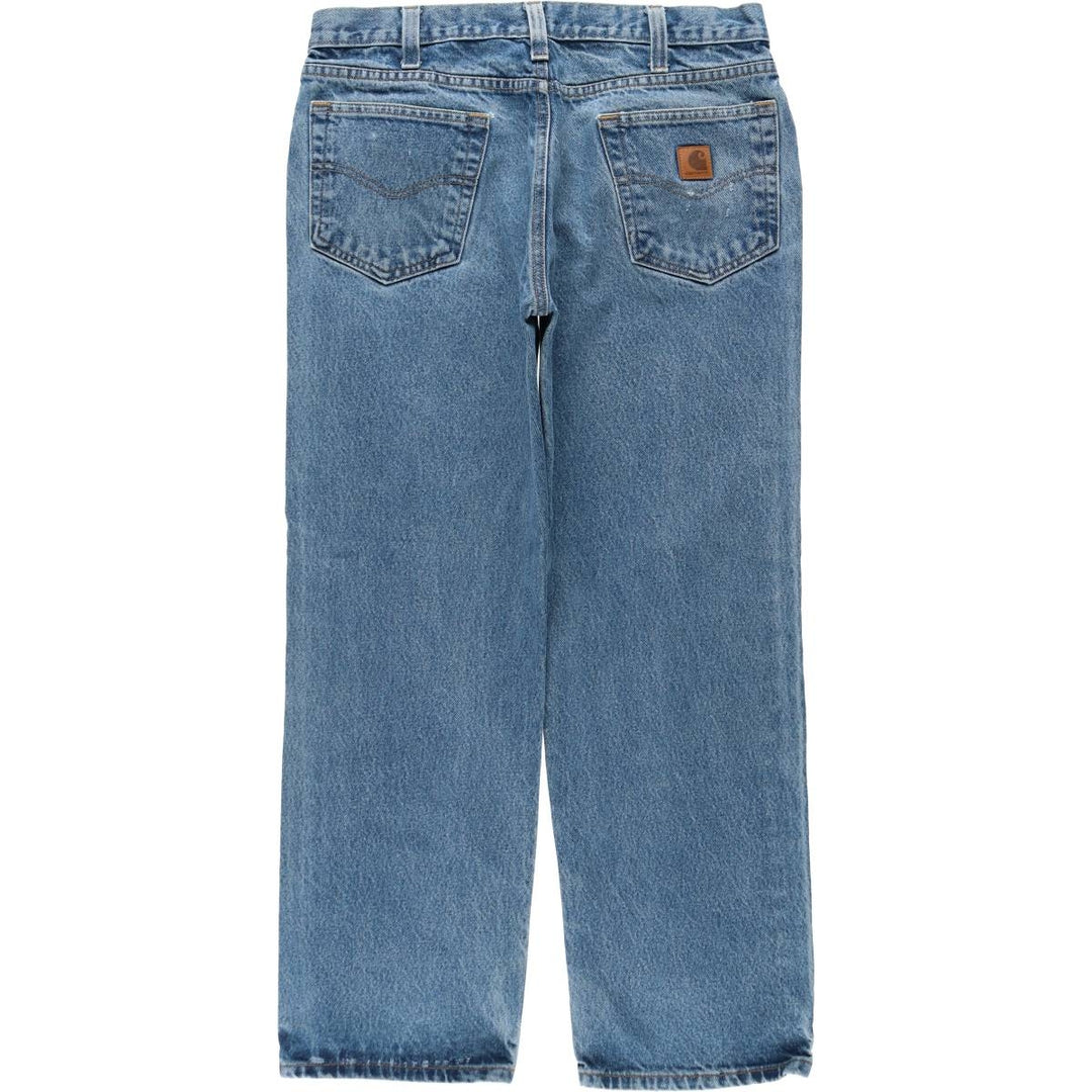 Carhartt Relaxed Fit Straight Denim Pants for Men, W34 equivalent cotton blue type Vintage Second Hand
