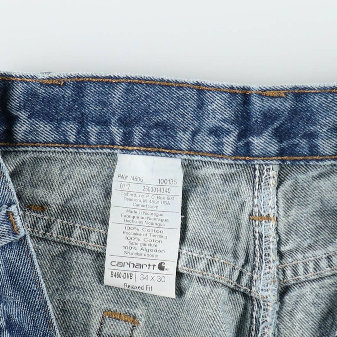 Carhartt Relaxed Fit Straight Denim Pants for Men, W34 equivalent cotton blue type Vintage Second Hand