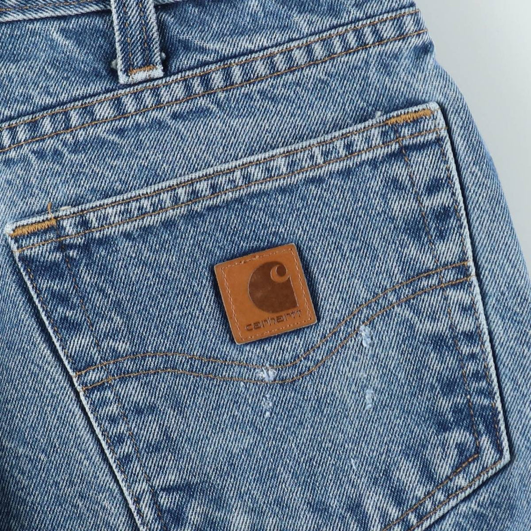 Carhartt Relaxed Fit Straight Denim Pants for Men, W34 equivalent cotton blue type Vintage Second Hand