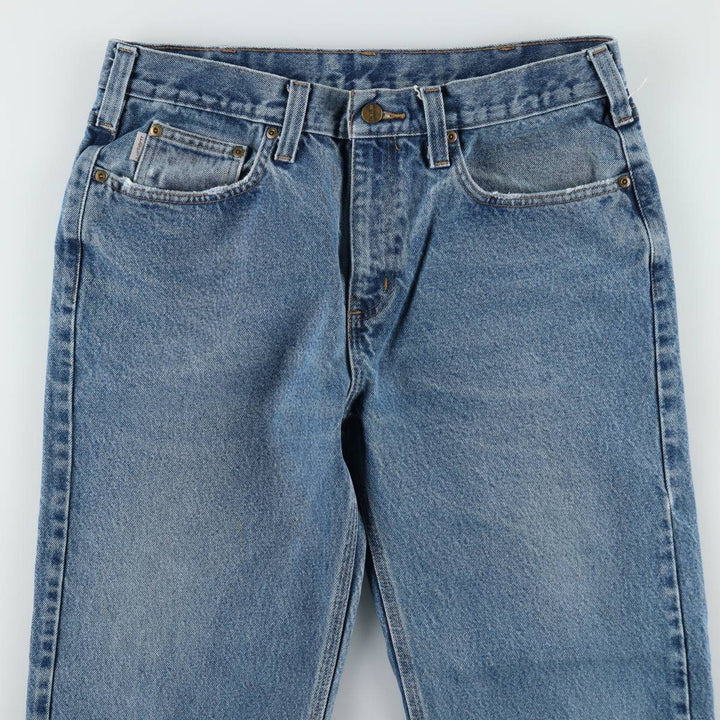 Carhartt Relaxed Fit Straight Denim Pants for Men, W34 equivalent cotton blue type Vintage Second Hand