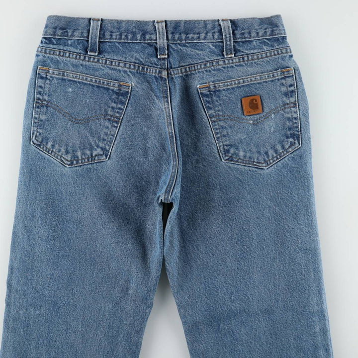 Carhartt Relaxed Fit Straight Denim Pants for Men, W34 equivalent cotton blue type Vintage Second Hand
