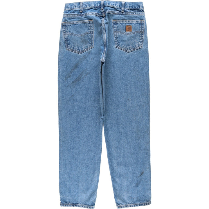 Carhartt Relaxed Fit Tapered Denim Pants for Men, W33 equivalent cotton blue type Vintage Second Hand