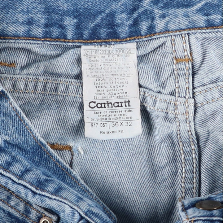Carhartt Relaxed Fit Tapered Denim Pants for Men, W33 equivalent cotton blue type Vintage Second Hand