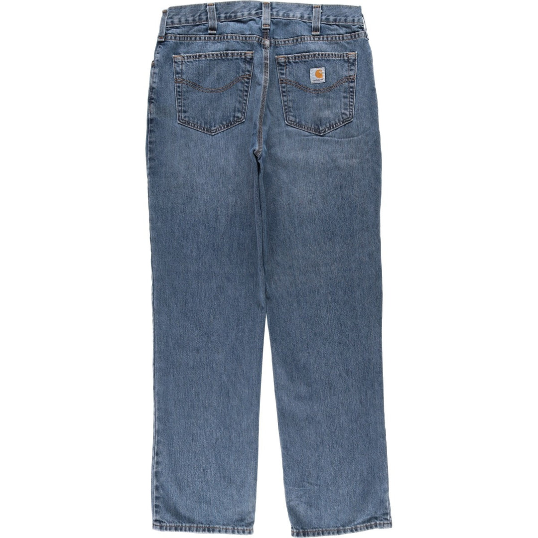 Carhartt Relaxed Fit Tapered Denim Pants for Men, W33 equivalent cotton blue type Vintage Second Hand
