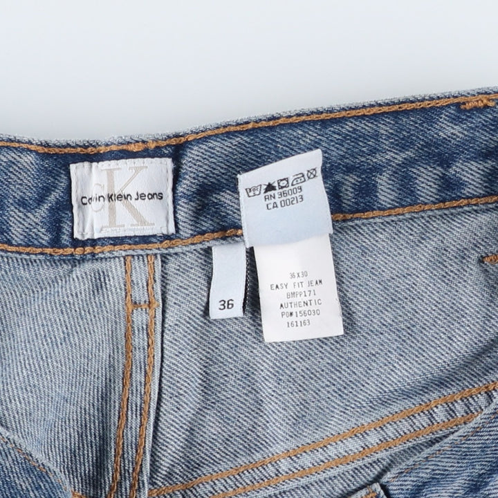 90s-00'S Calvin Klein Tapered Denim Pants, Men's Size W34 (approx.), Vintage cotton blue type Vintage Second Hand