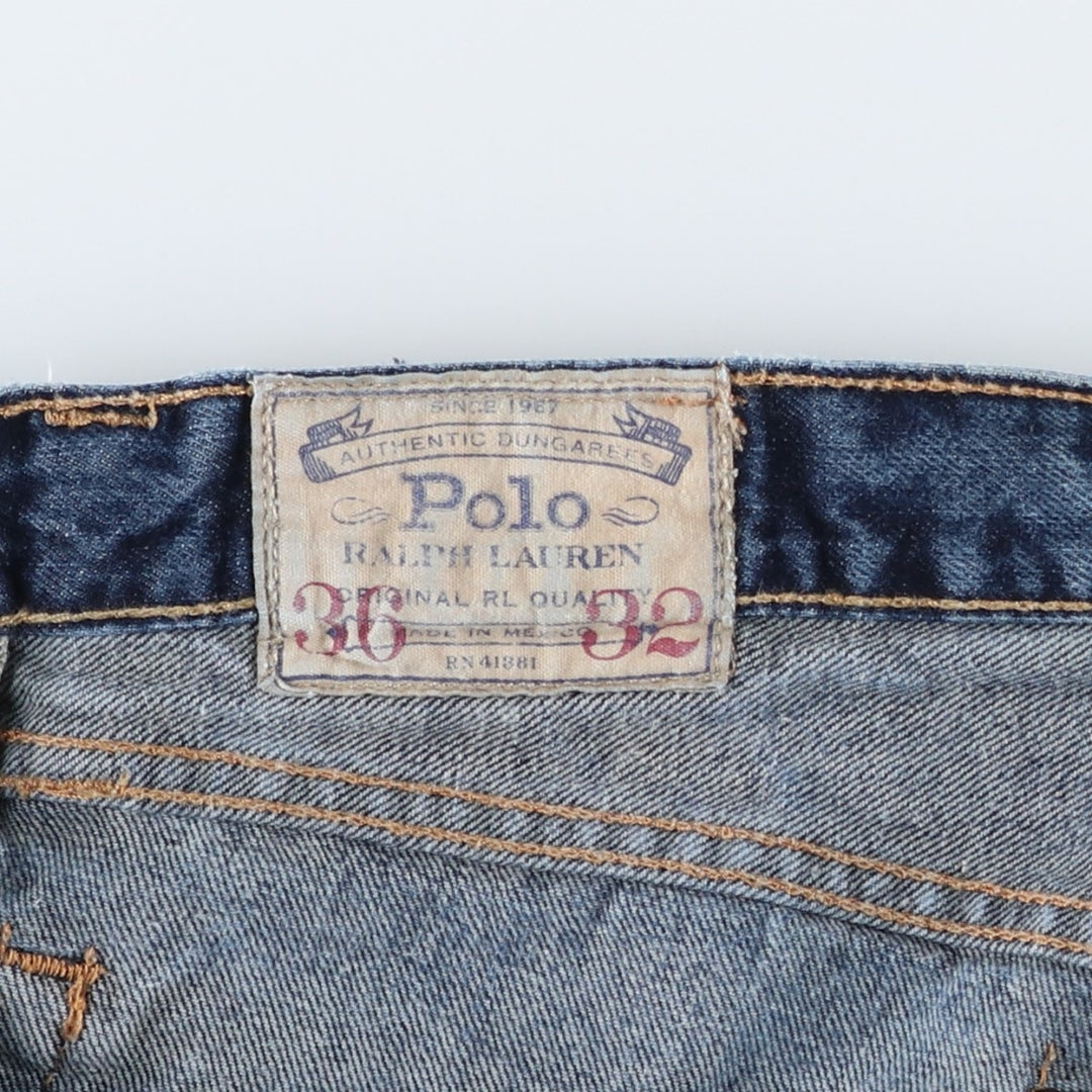 Ralph Lauren POLO RALPH LAUREN tapered denim pants for men, W38 equivalent cotton blue type Vintage Second Hand