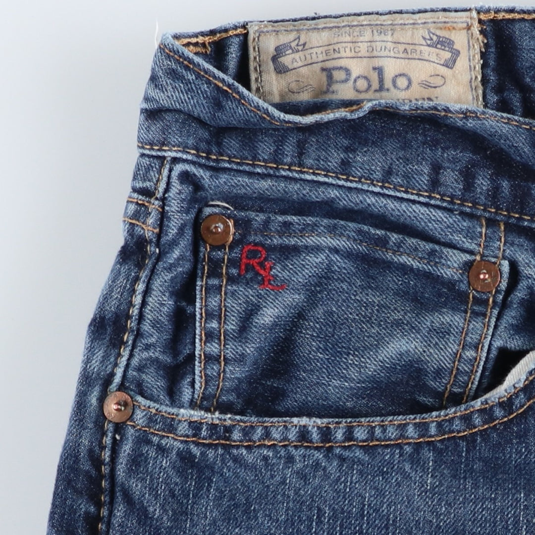 Ralph Lauren POLO RALPH LAUREN tapered denim pants for men, W38 equivalent cotton blue type Vintage Second Hand