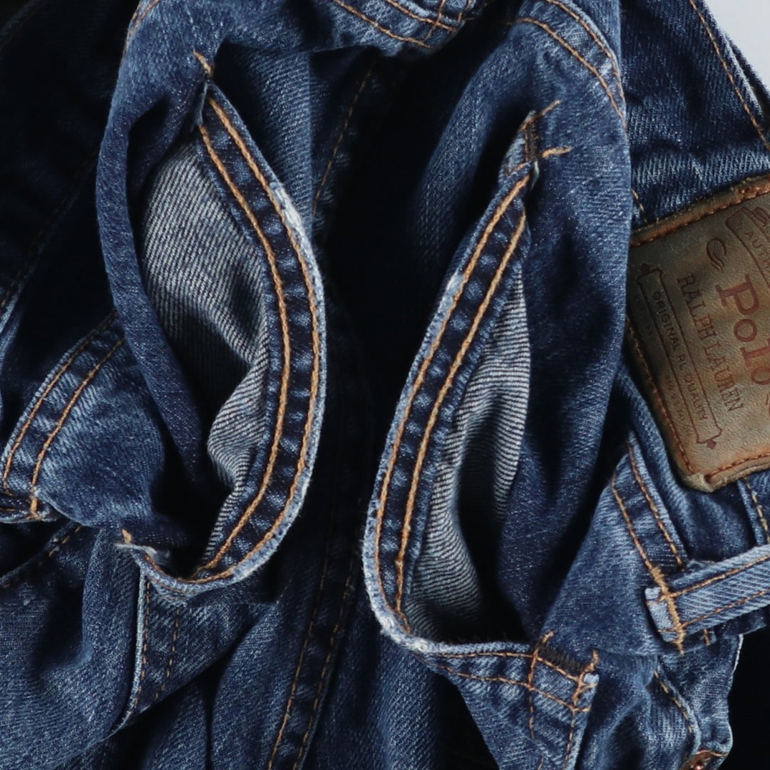 Ralph Lauren POLO RALPH LAUREN tapered denim pants for men, W38 equivalent cotton blue type Vintage Second Hand