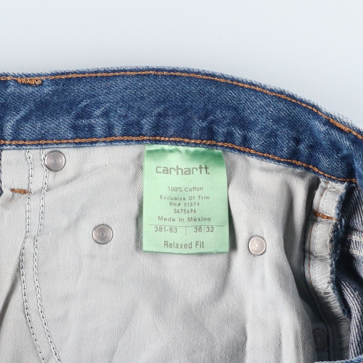 Carhartt Relaxed Fit Tapered Denim Pants for Men, W37 cotton blue type Vintage Second Hand