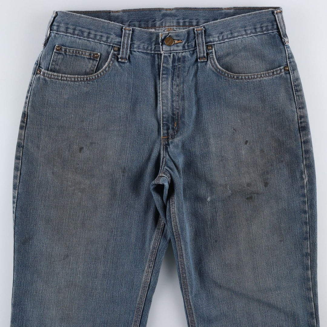 Carhartt Relaxed Fit Tapered Denim Pants for Men, W36 cotton blue type Vintage Second Hand